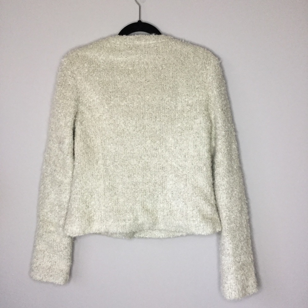 Paper crown fuzzy wool Moto jacket - Picture 3 of 5